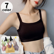 ハーフトップブラ ノンワイヤーブラ ブラジャー 単品 レディース カップ付き 女性下着 インナー 無地 単色 肌着 スクエア シンプル カジュアル デイリー 普段使い リラックスタイム 女子 女性 婦人