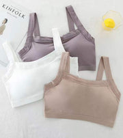 ハーフトップブラ ノンワイヤーブラ ブラジャー 単品 レディース カップ付き 女性下着 インナー 無地 単色 肌着 スクエア シンプル カジュアル デイリー 普段使い リラックスタイム 女子 女性 婦人