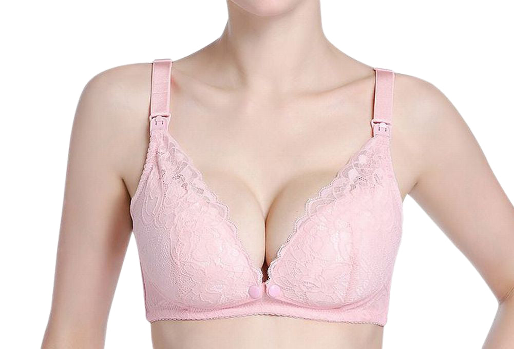 マタニティーブラ ブラジャー 授乳ブラ ブラ単品 女性 レディース インナー 下着 フロントオープン ホック ボタン レース 授乳用  産前 産後