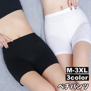 ペチパンツ ペチコート レディース 女性 インナー 3分丈 タップパンツ 見せパン ハイウエスト 無地 チラ見え パンチラ 透け防止 大きいサイズ