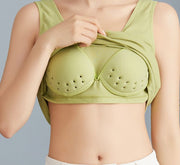 ブラトップ タンクトップ キャミソール カップ付きインナー トップス 下着 レディース 女性 婦人用 シンプル 単色 無地 Uネック 袖なし ノースリーブ 着回し 楽ちん 締め付けなし おしゃれ 着回
