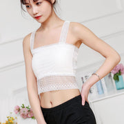 キャミソール レディース 女性用下着 インナー 総レース シースルー パッドなし カップなし ショート丈 おしゃれ かわいい セクシー 透け感 短め フィット感 重ね着 レイヤード 無地 ブラック ホワイト ベージュ 黒 白