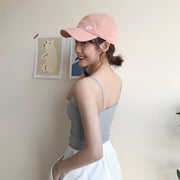 ブラトップ キャミソール レディース 女性用 インナー ショート丈 クロップド丈 短め リブ 無地 Vネック クロス おしゃれ カジュアル