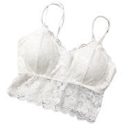 ハーフトップブラジャー レディース 下着 花柄総レース Vネック シースルー ブラキャミ ハーフキャミ 美背中 セクシー 可愛い