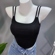 ブラトップ キャミソール カップ付き レディース 女性 婦人 トップス インナー 肌着 ノースリーブ パッド付き 袖なし 重ね着風 無地 単色 シンプル かわいい おしゃれ カジュアル