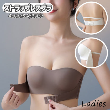 ストラップレスブラ 1/2カップ ブラジャー ブラ インナー 下着 商品画像