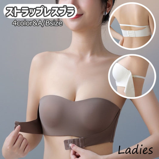ストラップレスブラ 1/2カップ ブラジャー ブラ インナー 下着 商品画像