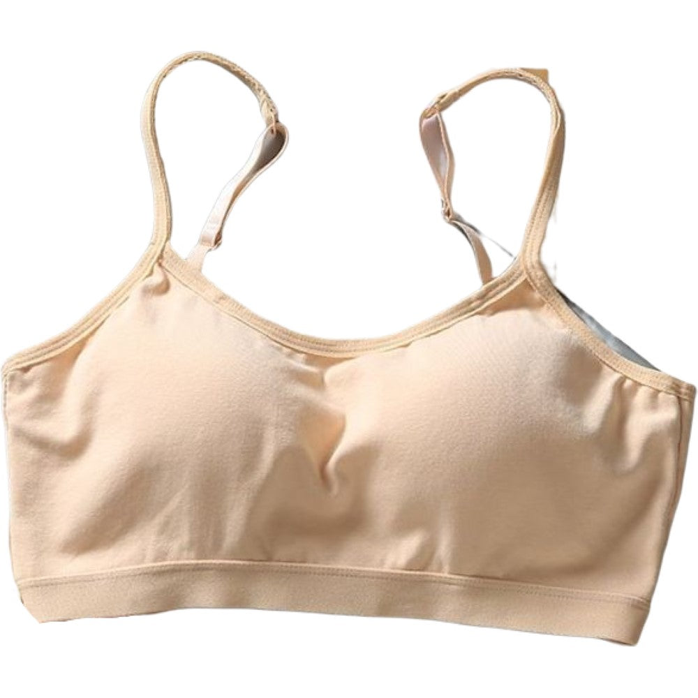 ノンワイヤーブラ ブラジャー ナイトブラ 下着 単品 パッド付 ベージュ バリエーション画像