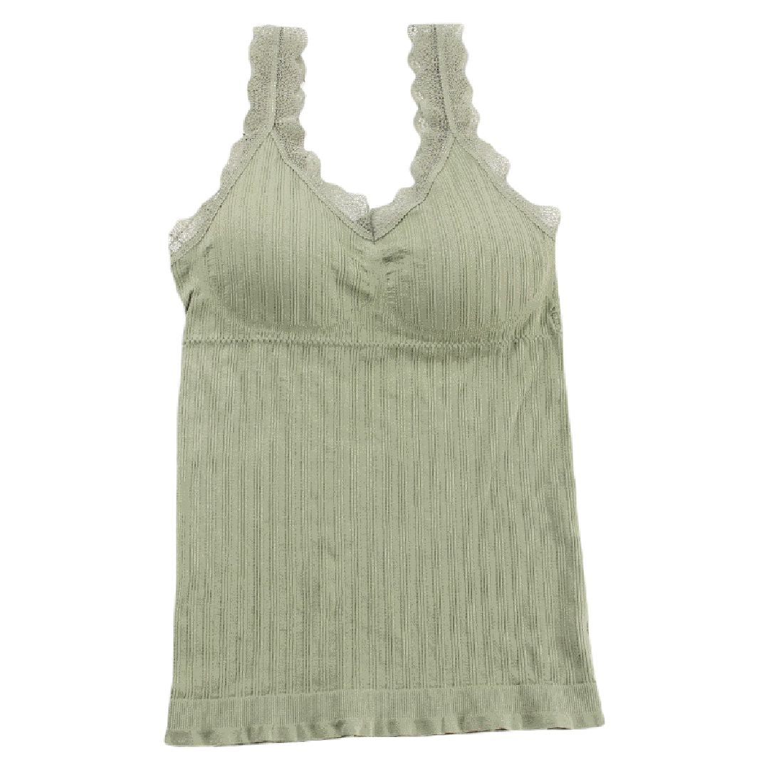 ブラトップ パッド付き キャミソール レディース 女性 インナー 下着 肌着 Vネック カップ入り ブラキャミソール レース シンプル お洒落 かわいい お出かけ 普段使い 女子 ガールズ 婦人用