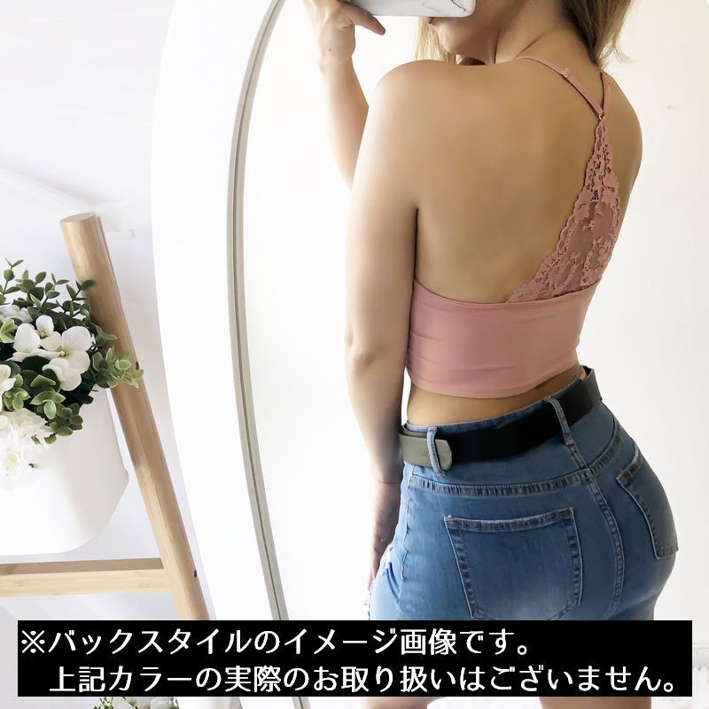 ハーフキャミ キャミソール レディース ノースリーブ 美背中 へそ出し 商品画像2