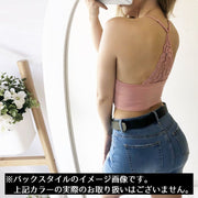 ハーフキャミ キャミソール レディース ノースリーブ 美背中 へそ出し ショート丈 花柄 レース セクシー バックシャン 春夏