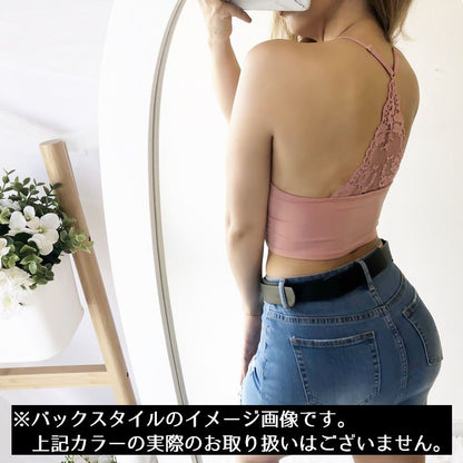 ハーフキャミ キャミソール レディース ノースリーブ 美背中 へそ出し 商品画像2