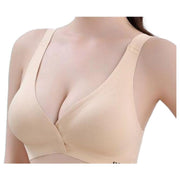 ノンワイヤーブラ ブラジャー レディース 女性 インナー 下着 3／4カップ フロントホック シームレス 脇高 無地 シンプル 婦人