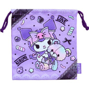 巾着袋 キャラクター 21×18cm 小さめ コップ袋 給食袋 子供 キッズ 小学生 幼稚園 通園 通学 for 小物入れ きんちゃく マイメロディ クロミ シナモロール ドラえもん すみっコぐらし