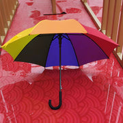 長傘 雨傘 レディース ワンタッチ ジャンプ傘 自動 8本骨 60cm 直径105cm 雨具 レイングッズ シンプル おしゃれ かわいい レインボー 虹色 アンブレラ 雨天 梅雨 女性用 婦人用 男女兼用 ユニセックス