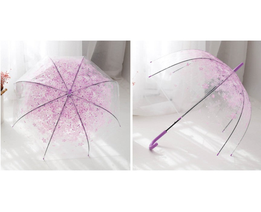 傘 ビニール傘 雨傘 レディース クリア 桜 商品画像3