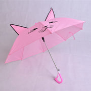 傘 キッズ 43.5cm 子供用 雨傘 耳付き 顔 かわいい ユニーク 個性的 ネコ キツネ アニマル おしゃれ 女の子 男の子 幼稚園 保育園 園児