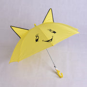 傘 キッズ 43.5cm 子供用 雨傘 耳付き 顔 かわいい ユニーク 個性的 ネコ キツネ アニマル おしゃれ 女の子 男の子 幼稚園 保育園 園児