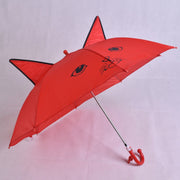 傘 キッズ 43.5cm 子供用 雨傘 耳付き 顔 かわいい ユニーク 個性的 ネコ キツネ アニマル おしゃれ 女の子 男の子 幼稚園 保育園 園児