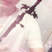 雨傘 メンズ 男性 長傘 紳士傘 傘 かさ 魔剣風 黒 無地 かっこいい シンプル ゴシック お土産 プレゼント レイングッズ