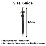 雨傘 メンズ 男性 長傘 紳士傘 傘 かさ 魔剣風 黒 無地 かっこいい シンプル ゴシック お土産 プレゼント レイングッズ