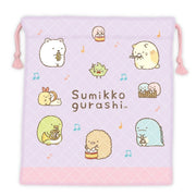 巾着袋 キルト 体操服袋 体操着入れ キッズ 子供 キャラクター お着換え袋 for 小学生 幼稚園 保育園 女の子 男の子 シナモロール ドラえもん すみっコぐらし