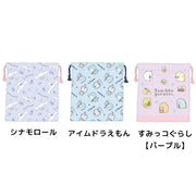 巾着袋 キルト 体操服袋 体操着入れ キッズ 子供 キャラクター お着換え袋 for 小学生 幼稚園 保育園 女の子 男の子 シナモロール ドラえもん すみっコぐらし