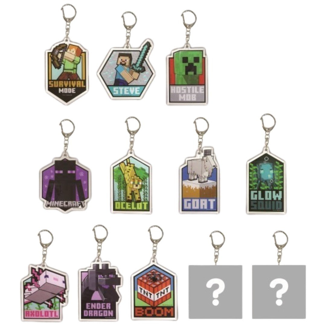 アクリルキーホルダー マインクラフト マイクラ 1BOX12個入 キャラクターグッズ for アクリルチャーム マイクラグッズ