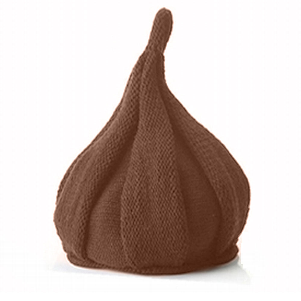 とんがりニット帽 ニット帽 キッズ キッズ帽子 ねじり帽子 柔らかニット帽 コーヒー バリエーション画像