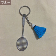 キーリング キーホルダー バッグチャーム チャーム キーチャーム バドミントン ラケット シャトル スポーツ プレゼント ギフト おしゃれ かわいい