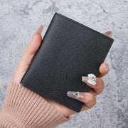 カードケース 二つ折り 薄型 スナップボタン レザー調 フェイクレザー レディース メンズ 女性 男性 カード入れ 収納 コンパクト スリム 持ち歩き シンプル 無地