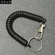 スパイラルコード 10本組 スマホストラップ キーホルダー 紛失防止 落下防止 伸びる 多機能 アウトドア フィッシング 釣り ナスカン付き