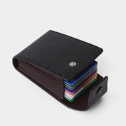 カードケース ミニ財布 メンズ レディース PUレザー製 じゃばら式 大容量 縦型 横型 スクエア スリム コンパクト 小銭入れ