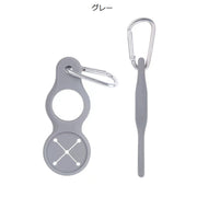 ペットボトルホルダー タオルホルダー カラビナ付き 4個セット アウトドア 登山 旅行 4色 2way シリコン おしゃれ 可愛い