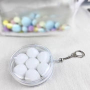 クリアポーチキーホルダー ミニポーチ 推し活 缶バッジ 58mm 75mm アレンジ DIY キーホルダーポーチ 推し活ポーチ ラウンド 丸型 アクセサリーポーチ ミニサイズ 透明 小物入れ