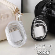 ミニポーチ マルチポーチ フック付き 吊り下げ キーホルダー 小物入れ イヤホン アクセサリー 防水 ファスナー コンパクト 無地 シンプル バッグチャーム