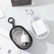 ミニポーチ マルチポーチ フック付き 吊り下げ キーホルダー 小物入れ イヤホン アクセサリー 防水 ファスナー コンパクト 無地 シンプル バッグチャーム