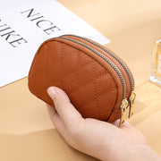 コインケース 小銭入れ 大容量 レディース カードケース ミニ財布 コンパクト 小銭 お札 カード 小物 化粧品 ダブルファスナー おしゃれ 高級感 カラバリ豊富