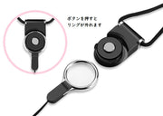 ネックストラップ リングストラップ 2way スマホストラップ ネックホルダー フィンガーストラップ フィンガーリング 紛失防止 落下防止 首掛け スマホ 鍵 社員証 シンプル 便利