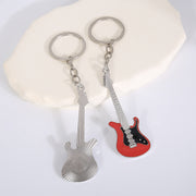 キーホルダー キーリング バッグチャーム ギター 楽器 飾り 軽音 バンド 可愛い おしゃれ 部活動 記念品 引退 プレゼント 贈り物 ギフト