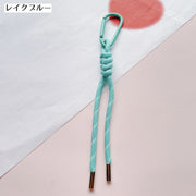 キーホルダー キーリング ストラップ ロープ風 カラビナ カラビナフック チャーム 軽量 鍵 アウトドア スポーツ キャンプ カラバリ豊富