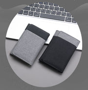 財布 三つ折り ミニ財布 お財布 ウォレット カード収納 カード入れ お札入れ スナップボタン メンズ 男性 カードケース コンパクト ツートンカラー 大容量 カジュアル おしゃれ シンプル プレゼント ギフト 灰 黒 青