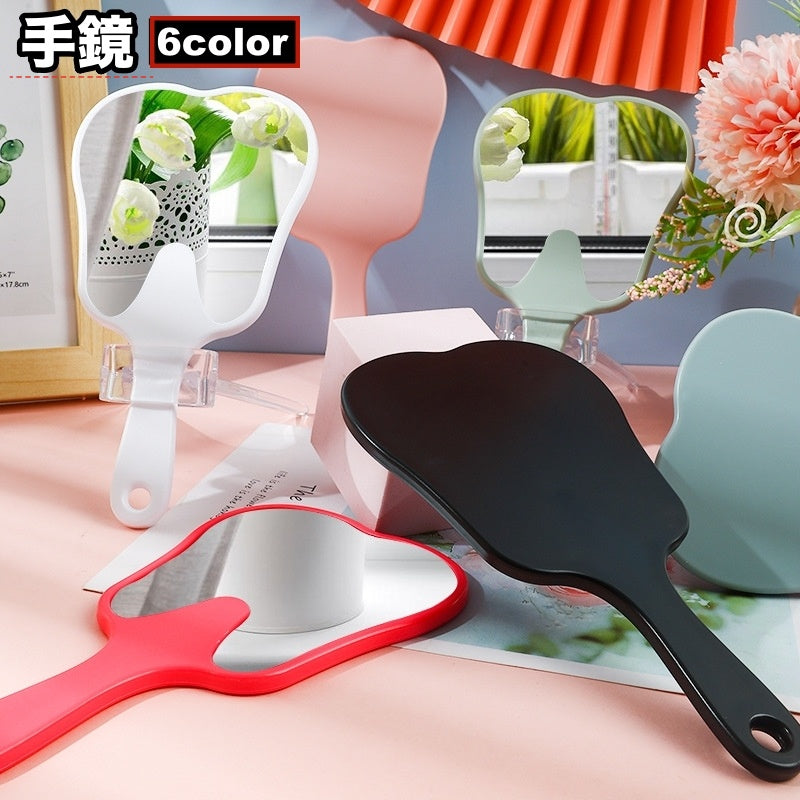 手鏡 ハンドミラー 手持ち コンパクト シンプル おしゃれ かわいい メイク道具 携帯 化粧直し エチケット