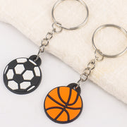 キーホルダー キーリング バッグチャーム アクセサリー 飾り バスケット サッカー ラグビー 野球 ボール ダブルリング かわいい ユニセックス 男女兼用 メンズ レディース