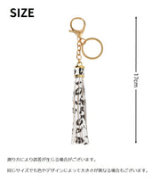 バッグチャーム キーホルダー キーリング タッセル フリンジ ナスカン ヒョウ柄 レザー調 フェイクレザー バッグアクセサリー 可愛い おしゃれ