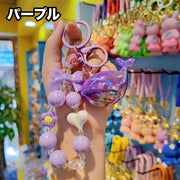 キーホルダー キーリング バッグチャーム レディース 女性用 クジラ ビーズ おしゃれ かわいい キーチャーム ギフト プレゼント 贈り物 キュート ガーリー 大人女子