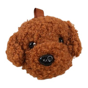 キーホルダー キーチャーム 犬 トイプー トイプードル フェイス もこもこ バッグチャーム イヌ ドッグ アニマル 動物 愛犬 かわいい 目印 ギフト プレゼント ブラウン 茶色