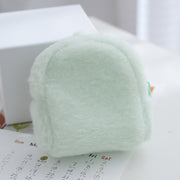 コインケース キッズ 子供用 ふわふわ もこもこ マルチポーチ フック付き 吊り下げ 財布 ポーチ ミニポーチ かわいい おしゃれ シンプル 無地 キュート 女の子 女子 小学生 幼児 園児
