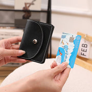 クレジットカードケース 小銭入れ ユニセックス 男女兼用 レディース 女性 メンズ 男性 お揃い ペアルック お財布 ウォレット マグネットボタン 磁石ボタン コンパクト フェイクレザー 無地 ブラック オフホワイト シンプル シック フォーマル カジュアル おしゃれ