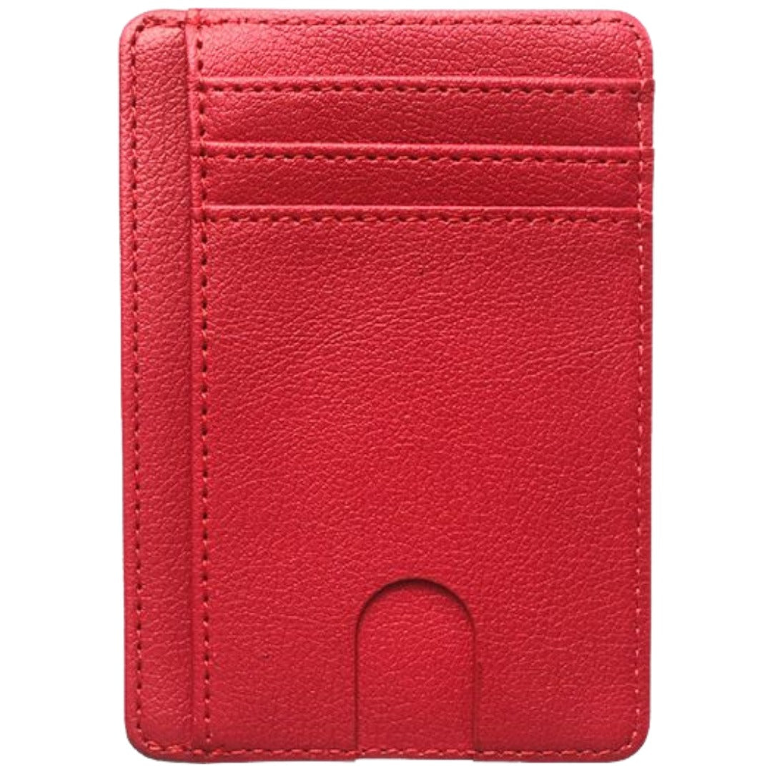 インナーカードケース PUレザー カード入れ 8枚収納 RFID 磁気防止 レッド バリエーション画像